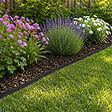 GT GARDEN - Bordure de jardin flexible noire - 5 cm x 10 mètres avec 20 piquets d'ancrage - vignette
