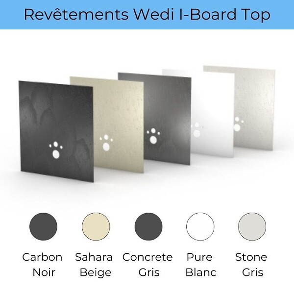 WEDI - Habillage bati support Wedi I Board avec revetement Wedi I Board top concrete gris - large