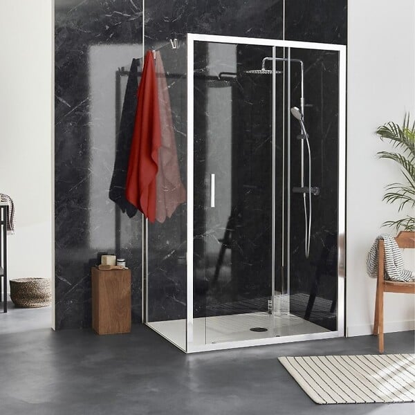 JACOB DELAFON - Paroi de douche L'ingénieuse porte coulissante, installation angle  120 x 90 - large