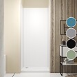 AURLANE - Pack de 3 Panneaux Muraux Aluminium Blanc 90x210 cm avec Profilés Chrome WALL'IT - vignette