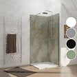 AURLANE - Pack de 2 Panneaux Muraux Pierre Wood Stone 90x210 cm avec Profilés ANODISE BRILLANT - STONE'IT - vignette