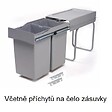 CENTRALE BRICO - Trieur à déchets Linea 222DM pour porte 300mm 2x14l - vignette