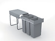 CENTRALE BRICO - Trieur à déchets Linea 223 300mm 3x10l gris - vignette