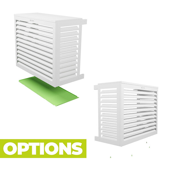 DECOCLIM - Cache unité extérieure en aluminium blanc taille XS - DECOCLIM-23AXS9010 - large