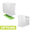 DECOCLIM - Cache unité extérieure en aluminium blanc taille XS - DECOCLIM-23AXS9010 - vignette
