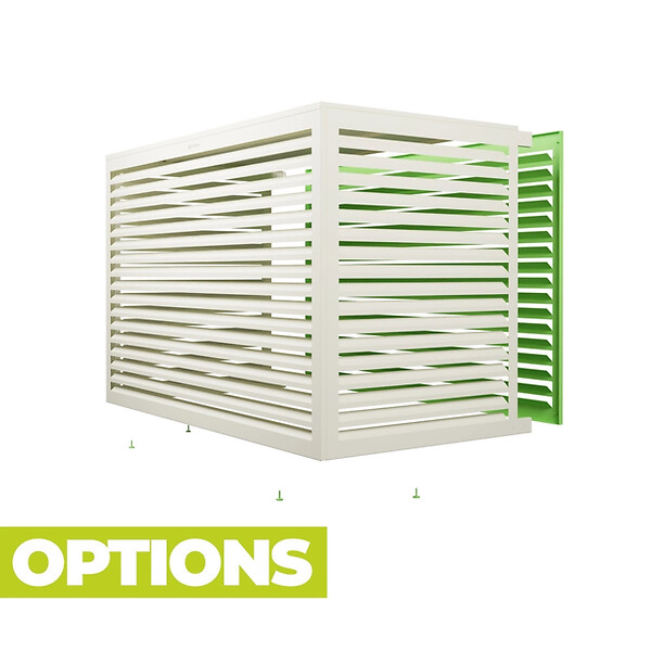 DECOCLIM - Cache unité extérieure en aluminium blanc taille XXL - DECOCLIM-23AXXL9010 - large