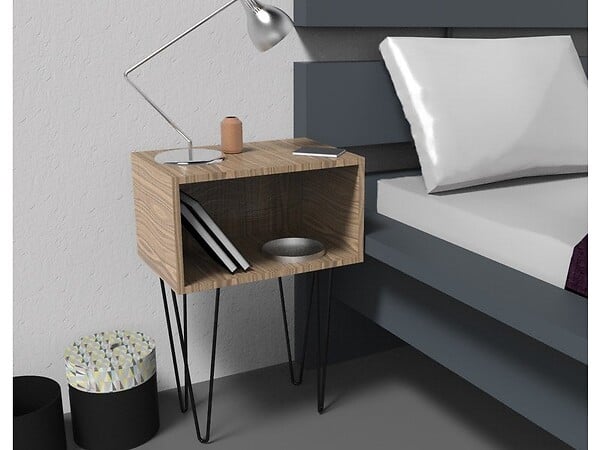 CIME - Pied Table Basse Design H. 400mm -  Acier Époxy Noir - large