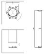 CENTRALE BRICO - Pied de table TS001 820/60mm blanc brillant - réglable - vignette