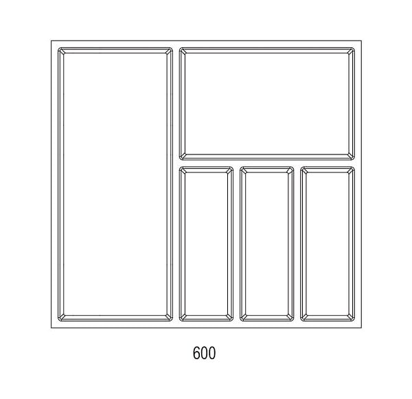 CENTRALE BRICO - Range-couverts Sky 522x474mm anthracite - large