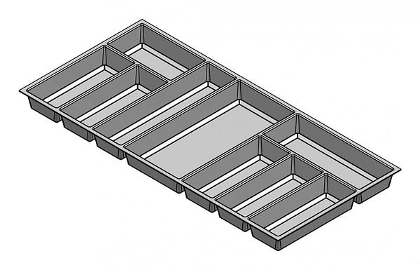 CENTRALE BRICO - Range-couverts Classico Kristall softTouch 822x424mm noir - large