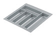 CENTRALE BRICO - Range-couverts Nolago pour Merivobox 408x423mm argent - vignette
