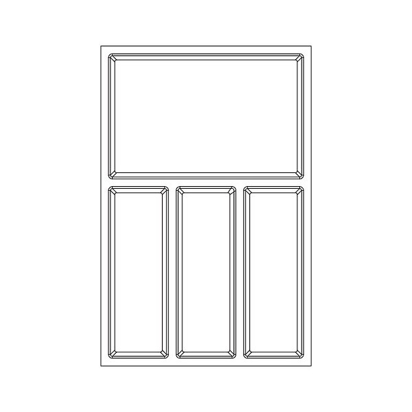CENTRALE BRICO - Range-couverts Sky 322x474mm blanc - large