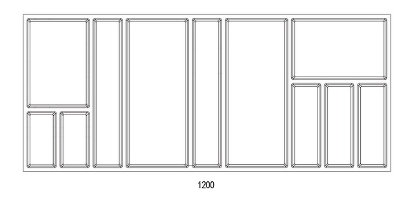 CENTRALE BRICO - Range-couverts Sky 1122x474mm anthracite - large