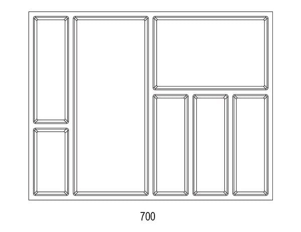 CENTRALE BRICO - Range-couverts Sky 622x474mm blanc - large
