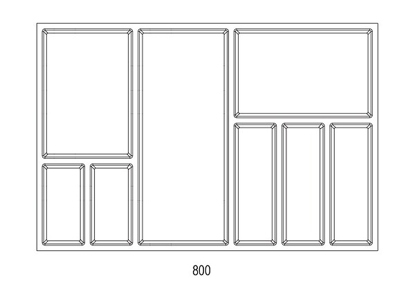 CENTRALE BRICO - Range-couverts Sky 722x474mm blanc - large