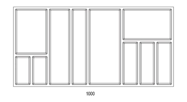 CENTRALE BRICO - Range-couverts Sky 922x474mm anthracite - large