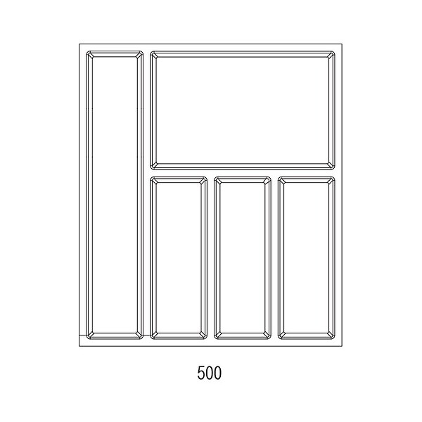 CENTRALE BRICO - Range-couverts Sky 422x474mm anthracite - large