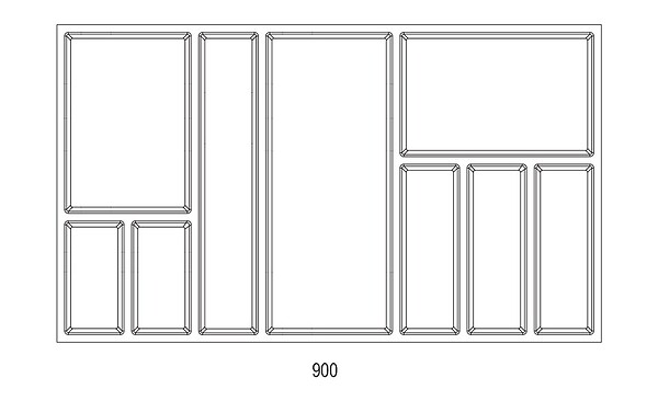 CENTRALE BRICO - Range-couverts Sky 822x474mm blanc - large