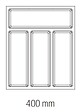 CENTRALE BRICO - Range-couverts Classico Kristall softTouch 322x424mm noir - vignette