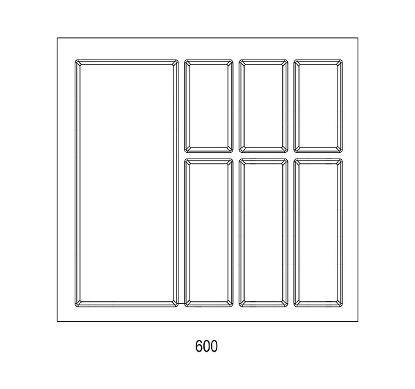 CENTRALE BRICO - Range-couverts Classico Kristall softTouch 522x474mm noir - large