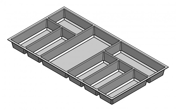 CENTRALE BRICO - Range-couverts Classico Kristall softTouch 722x424mm noir - large