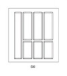 CENTRALE BRICO - Range-couverts Classico Kristall softTouch 422x474mm noir - vignette