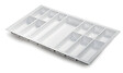 CENTRALE BRICO - Range-couverts Classico 822x474mm blanc granuleux - vignette