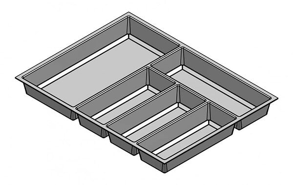 CENTRALE BRICO - Range-couverts Classico Kristall softTouch 522x424mm noir - large