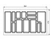 CENTRALE BRICO - Range-couverts 804x474 mm pro StrongBox gris - vignette