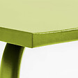 OVIALA - Table de jardin carrée en métal 8 places 120 cm vert - Palavas - vignette