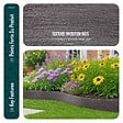 VOUNOT - Bordure de jardin PE flexible 20M x 8 CM avec piquets gris - vignette