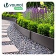 VOUNOT - Bordure de jardin PE haute flexible 20M avec piquets gris - vignette