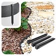 VOUNOT - Bordure de jardin PE haute flexible 20M avec piquets gris - vignette