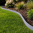 GT MARKET - Bordure de jardin flexible grise - 4 cm x 10 mètres avec 30 piquets d'ancrage - vignette