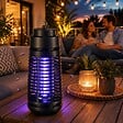 INTEC - Lampe Anti Moustique 6W Intérieur/Extérieur - Piège Anti Insectes Noir Réduit les Piqûres 80m² Elimine Mouches Insectes volants - vignette