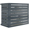 ID MARKET - Cache climatiseur métal gris anthracite protection unité extérieur 95 x 50 x 80 cm - vignette