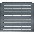 ID MARKET - Cache climatiseur métal gris anthracite protection unité extérieur 95 x 50 x 80 cm - vignette