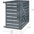 ID MARKET - Cache climatiseur métal gris anthracite protection unité extérieur 95 x 50 x 80 cm - vignette