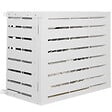 ID MARKET - Cache climatiseur en métal blanc protection unité extérieur 95 x 50 x 80 cm - vignette