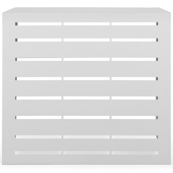 ID MARKET - Cache climatiseur en métal blanc protection unité extérieur 95 x 50 x 80 cm - large