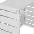 ID MARKET - Cache climatiseur en métal blanc protection unité extérieur 95 x 50 x 80 cm - vignette