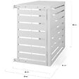 ID MARKET - Cache climatiseur en métal blanc protection unité extérieur 95 x 50 x 80 cm - vignette