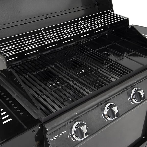HAPPY GARDEN - Barbecue au gaz RENO - 4 brûleurs avec thermomètre 14kW - large
