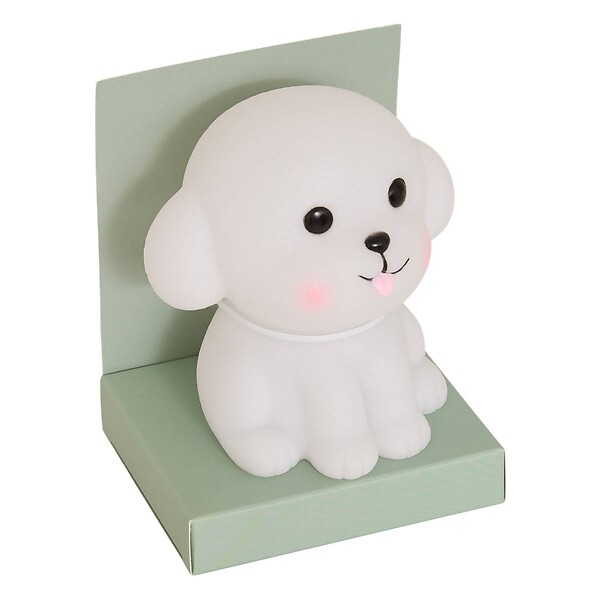 ATMOSPHERA - Veilleuse Chien Enfant Softy Blanc 9,5x8x9,9 cm - large