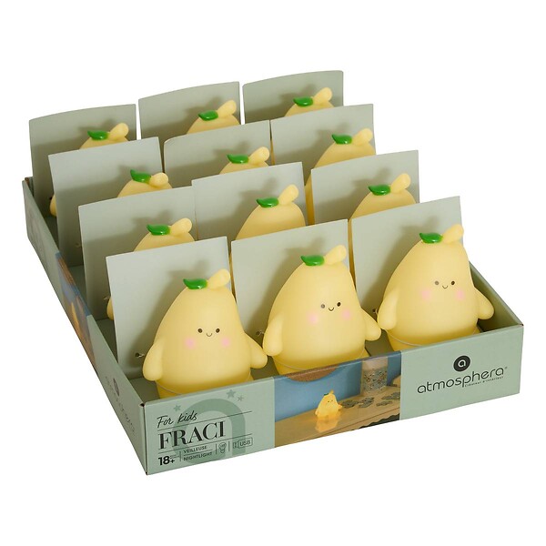ATMOSPHERA - Veilleuse Poire Enfant Fraci Jaune 9,9x9,5x8,8 cm - large