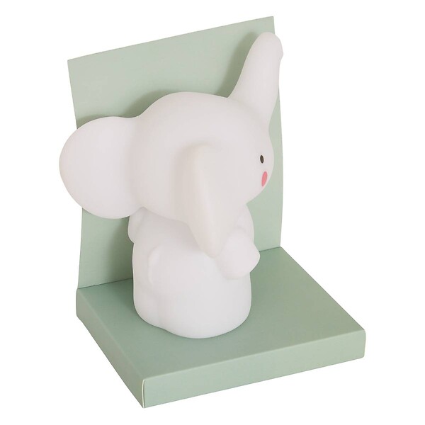 ATMOSPHERA - Veilleuse Elephant Enfant Softy Blanc 14.5x13x10,5 cm - large