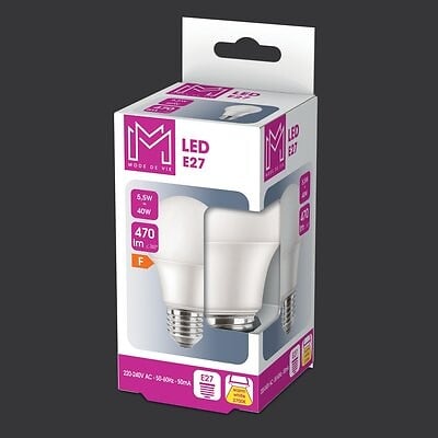 MODE DE VIE - Ampoule LED E27 Standard 40W Blanc froid Dépolie - large