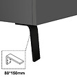AICA SANITAIRE - AICA Meuble de Salle de Bain 80cm avec 3 tiroirs + 2 Pieds, Meuble sans vasque, Anthracite - vignette