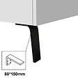 AICA SANITAIRE - AICA Meuble de Salle de Bain 80cm avec 3 tiroirs + 2 Pieds, Meuble sans vasque, Blanc - vignette