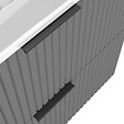 AICA SANITAIRE - Aica Meuble de salle de bain suspendu 80 cm Anthracite + 2 tiroirs, avec Vasque + Miroir LED - vignette